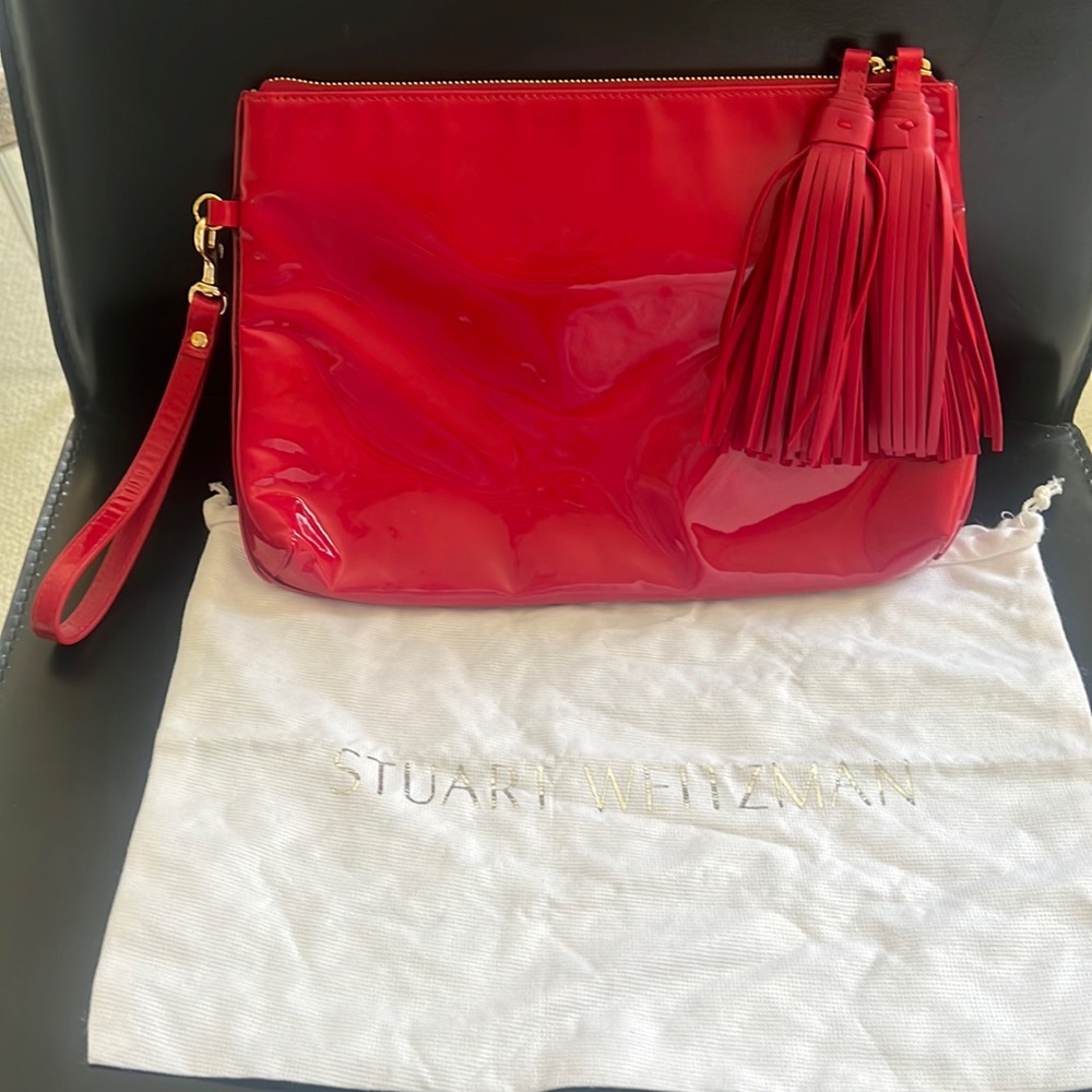 ❤️ RED PATENT CLUTCH BAG - ⬇️ NEW PRICE DROP!